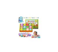 Bubble Buddies Lot de 12 bombes de bain naturelles pour enfants avec Mega Bubbles & Surprise Inside, cadeau de bain pour enfants, avec jouets surprises Ocean Toys Inside, Ocean Toy Bath Saltball