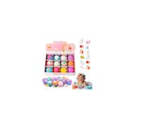Bubble Buddies Lot de 12 bombes de bain naturelles pour enfants avec Mega Bubbles & Surprise Inside, cadeau de bain pour enfants, avec jouets surprises Ocean Toys Inside, Ocean Toy Bath Saltball