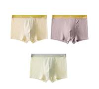 Bubble Cotton Men's Boxer Briefs, Bubble Cotton Men Underwear, Breathable Sweat Absorbent High Elastic Men Trunks (Color : 1 Set, Size : L)