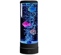 Bubble Fish Lampe Couleur Changer la Lampe à Poisson USB & Battery Powered Fake Tank Creative Sensory Tank with Remote Control Aquarium Humeur pour Le Bureau de Bureau décor, Poisson