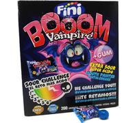 Bubble Gum Boom Vampire Gomme à mâcher caramel dure acide 200 pièces présentoir
