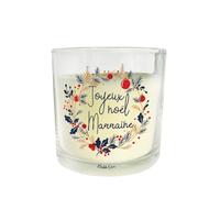 BUBBLE GUM Bougie Transparente - Joyeux Noel Marraine Couronne