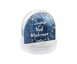 BUBBLE GUM Boule à Neige- Joyeux noël Maitresse étoiles