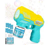 Bubble Gun for Kids Automatic Bubble Gun with Bubble Solution 150ml Bubble Machine Soap Bubble Machine Bubble Machine Bubble Machine for Kids Children Birthday Gift Yellow Green