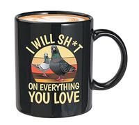 Bubble Hugs Pigeon Lover Tasse à café 325 ml Noir - I Will Sht - Amoureux des oiseaux oiseaux Nourriture oiseaux Portée attirant moineau nichant chouette coucou