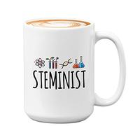 Bubble Hugs Tasse à café scientifique - Steminist - Booster Thanks Good Luck Stem Student Technology Engineering And Math Careers Collaborer 445,2 g Blanc