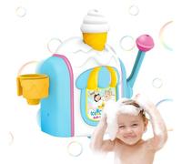 Bubble Ice Cream Maker Jouet de bain - Jouet de bain à eau avec 4 cônes de crème glacée| Machine à bulles de mousse de bain, fabricant de bulles de bain pour baignoire, lavabo