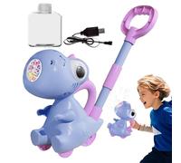 Bubble Lawn Mower, Dinosaur Bubble Blower Machine de soufflage à bulles éclairées | 10 trous, jouets pour la cour arrière, divertissements en plein air pour enfants