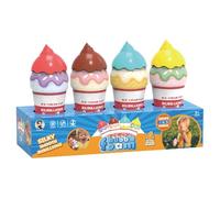 Bubble Liquid - 4 Pieces Leak-Proof Handheld Outdoor Toy | Ice Cream Shape Bottle Bubble for Kids with Wand | for Boys, Girls, Party, Indoor, Garden, Yard, Beach, Summer, Fun, Outdoor Activities