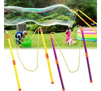 Bubble Machine 2 Pair Giant Bubble Wand Soap Bubble Toy for Birthday Garden Outdoor Games Wedding