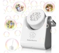 Bubble Machine,Automatic Portable for Kids,Parties,18000 Bubbles Per Minute,Bubble Blower,Toys Gifts for Kids,Outdoor,Party and Wedding-White