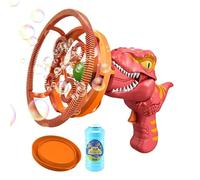 Bubble Machine - Dinosaur Design Foam Sprayer Fun Blower Toy | Reusable Outdoor Bubble Maker for Patio Birthday Party Backyard Summer Kids Age 3-8 Boys Girls