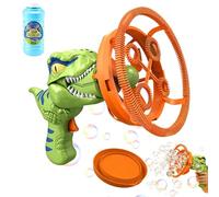 Bubble Machine - Dinosaur Design Foam Sprayer Fun Blower Toy | Reusable Outdoor Bubble Maker for Patio Birthday Party Backyard Summer Kids Age 3-8 Boys Girls