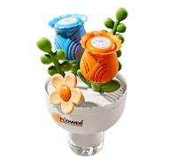 Bubble Machine, Flower Bouquet Bubble Maker, 5.31x5.31x9.06 inches Battery Operated Play Set, Colorful Lighting, Engaging Backyard Games for Home, Backyards and Outdoor Yard Fun