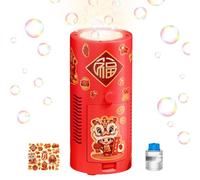 Bubble Machine for Kids | 6.5In Automatic Bubble Blower with Light ABS Electric Blowing Toy Battery Powered Party Maker | New Year Christmas Birthday Outdoor Backyard Bath Fun
