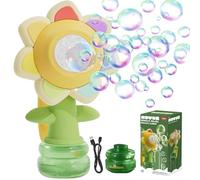 Bubble Machine for Kids, Automatic Bubble Maker with Bubbles, Lights, Music, Rechargeable Portable Outdoor Toys for Bath Time, Outdoors, and Parties, 3-Level Adjustment (Rosa)