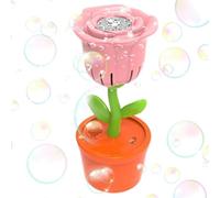Bubble Machine Kids - Souffleur automatique à bulles, machine à bulles portables | Machine à bulles de fleurs de rose automatique avec lumières LED qui changent de couleur, mignons à l'air