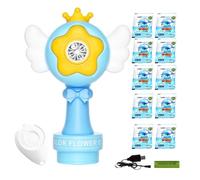 Bubble Machine, LED Foam Sprinkler, 5.51x9.06 inches Battery Operated & Rechargeable, Bubbles Maker for Bath Time, Garden, Pool, Car Wash, Birthday Parties, Lawn Play, Sensory Fun