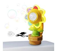 Bubble Machine, Sunflower Bubble Blower, 4.72x3.15x9.06 inch Dancing Dashboard, Decoration Remote Controlled, Car Desk Toy for Parties, Travel Road Trip Entertainment, Kids, Adults