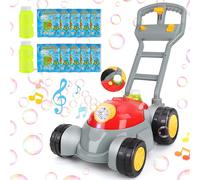 Bubble Mower,Automatic Bubble Machine for Kids with Music,Outdoor Kids Activity Walker,Push Lawn Mower for Gardening,Gifts for Boys and Girls