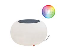 Bubble Outdoor LED Accu Table d'appoint & siège avec coussin d'assise anthracite Moree - 4260218360167 /