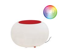 Bubble Outdoor LED Accu Table d'appoint & siège avec coussin rouge Moree - 4260218360167