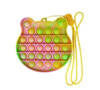 Bubble Sensory Fidget Toy, Bubble Squeeze Toy Silicone Stress Reliever Toy Jouet De Décompression Jouets Éducatifs Avec Corde De Plomb Outils Anti-anxiété Pour Enfants Adultes ADD, ADHD And Autism