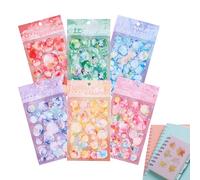 Bubble Stickers - Colorful Self-Adhesive Sheets Scrapbooking Journals Cards Albums Phone Cases | Waterproof Paper with Bright Designs, Easy Peel and Stick, Fun Decorative Craft for Kids and Teens