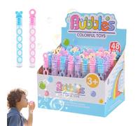 Bubble Sticks For Kids Bulk Blowing Bubbles Wand,48x Set de Bâtonnets à bulles d'extérieur colorés - Petites fournitures de fête colorées en mousse liquide pour fêtes de carnaval