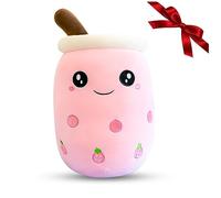 Bubble Tea - Doudou en peluche - Motif fraise - 35 cm - Cadeau pour enfants, filles, amateurs de Boba - Cadeau d'anniversaire