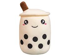 Bubble Tea en Peluche, Animaux en Peluche Mignon Oreiller en Peluche de thé à Bulles Décor à La Maison Créatif Bulle Thé Tasse Poupée Coussin Doux Jouets en Peluche pour Enfants Cadeau danniversaire