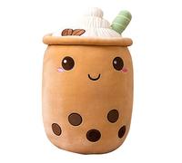 Bubble Tea Peluche, Oreiller Peluche Bubble Tea, Poupée en Peluche, Coussin Jouet à Bulles pour Enfants Cadeau d'anniversaire Doux Thé au Lait Tasse en Forme Étreignant Oreiller de Canapé Lit