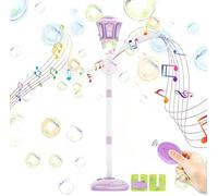 Bubble Torch Lampe de Jardin avec Lumière et Musique,Réglables Hauteur,Machine à Bulles d'extérieur Rechargeable Avec Télécommande,Machine a Bulle Automatique pour Jardin,Anniversaire,Mariage (Violet)