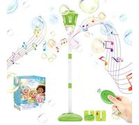Bubble Torch Lampe de Jardin avec Lumière et Musique,Réglables Hauteur,Machine à Bulles d'extérieur Rechargeable avec Télécommande,Machine a Bulle Automatique pour Jardin,Anniversaire,Mariage (Vert)