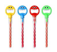 Bubble Wand Jouet 4pcs Fuite de Fuite Plastique Mignon Look Bulle Bague bâton extérieur Amusant pour Les fêtes d'enfants rassemblements Jaune Rouge Vert Bleu Vert