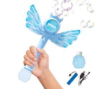 Bubble Wand - Musical Cosplay Prop Dreamy, LED Lighted Bubble Machine, Boys Girls Preschoolers Masquerade, Travel Playground Backyard Party, Blue Pink Magic Theme, Glowing Toy Stick