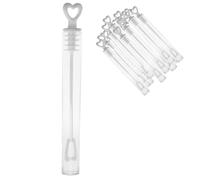 Bubble Wands White Heart Top Bubbles Tubes Bubbles Party Favors for Wedding Anniversaires Table Decor Aucune solutions 100pcs Bulles de mariage, Bubble Wand, Heart Wand rempli de tubes remplis