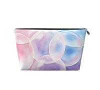 Bubble Wash Art Trousse de maquillage de voyage en cuir étanche