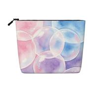 Bubble Wash Art Trousse de maquillage en faux lin léger