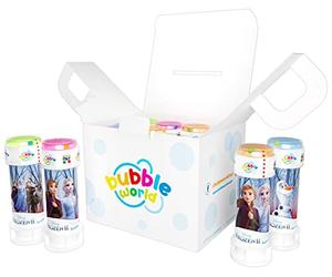 Bubble World - 103.658000 - Frozen - Party Pack de 12 Tube de Bulle de Savons - 60 ml