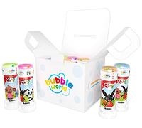 Bubble World - Bulles de Savon Bing pour Enfants - Lot de 12 (60ml) - Idéal Cadeau Anniversaire & Fête Bing - Tubes Blancs avec Souffleur - Fabriqué en Italie
