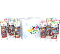 Bubble World - Bulles de Savon Spider-Man pour Enfants - Pack de 12 pièces de 60 ML - Gadgets d'anniversaire sur Le thème des Super-héros - Fabriqué en Italie