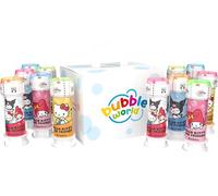 Bubble World - Lot de 12 Bulles de Savon Hello Kitty & Friends pour Enfants - Party Pack de 60 ML - Gadgets d'anniversaire sur Le thème des Personnages - Fabriqué en Italie