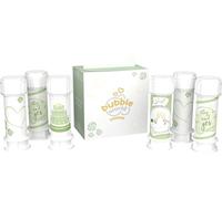 Bubble World - Wedding Natura - 6x60ml Bulles de Savon Mariage - Cadeaux d'Invités & Marques-Places Élégants - Tubes Blancs avec Souffleur - Fabriqué en Italie