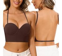 BUBBLEFOX Soutien Gorge Dos Nu-Balconnet Demi Invisible À Dos Bas | À Armatures Convertible,Sans Coutures,Léger Rembourrage,Dos Nu Et Dos Transparent,Idéal Pour Robes À Dos Nu Et Tops À Dos Bas