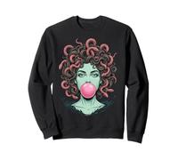 Bubblegum Medusa Mythology Snake Hair Goddess Feminist Sweatshirt