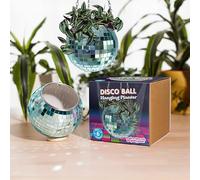 Bubblegum Stuff Blue Edition Pot de fleurs à suspendre en forme de boule sphérique avec extérieur miroir Disponible en taille 15,2 cm