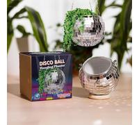 Bubblegum Stuff - Pot de Fleurs à Suspendre en Forme de Boule Disco argentée - Panier Suspendu pour Plantes d'intérieur, chaîne argentée, Pot de Fleurs à Suspendre, décoration bohème - Décoration de