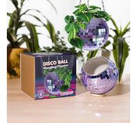 Bubblegum Stuff - Pot de fleurs à suspendre en forme de boule disco lilas - Suspension pour plantes d'intérieur, chaîne argentée, pot de fleurs à suspendre, décoration de chambre 15,2 cm