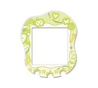 BUBBLELOGUS Autocollant holographique laser pour Tamagotchi Uni - Autocollant de plaque faciale à faire soi-même - Peau de protection scintillante pour animal virtuel - (pour uni-vert pomme)
